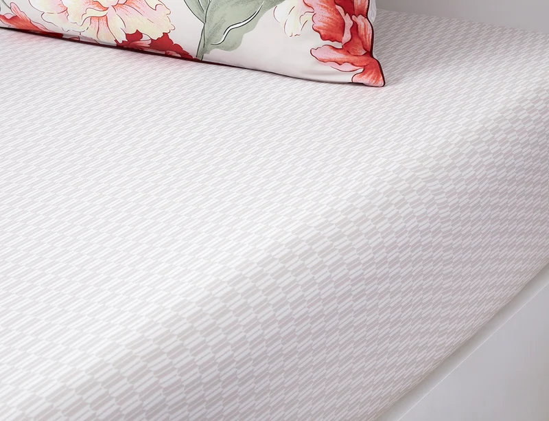 Taie d'oreiller Satin de coton - PEONY Rouge