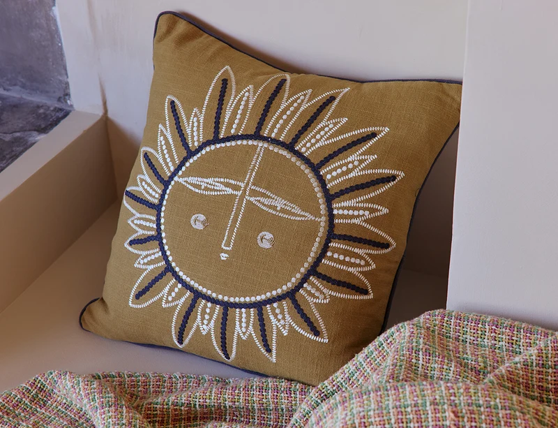 Coussin avec intérieur ZEUS Ocre