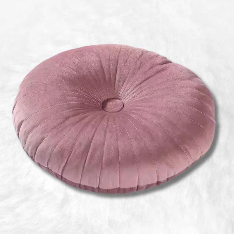 Coussin Yoga Rond Rose !