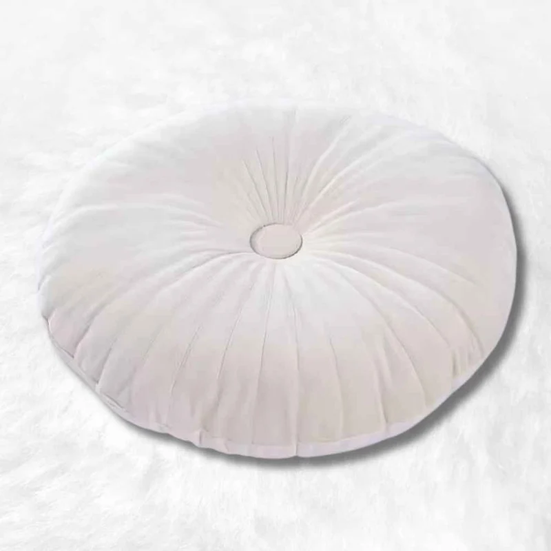 Coussin Yoga Rond Blanc !