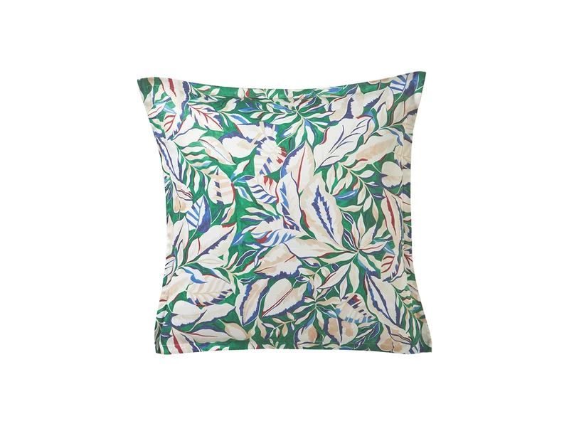 Taie d'oreiller Satin Imprimé - EUPHORIA Emeraude