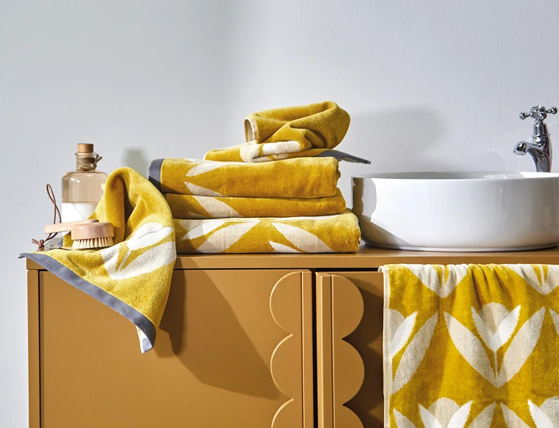 Serviette de Toilette Coton - TULIPA Ocre