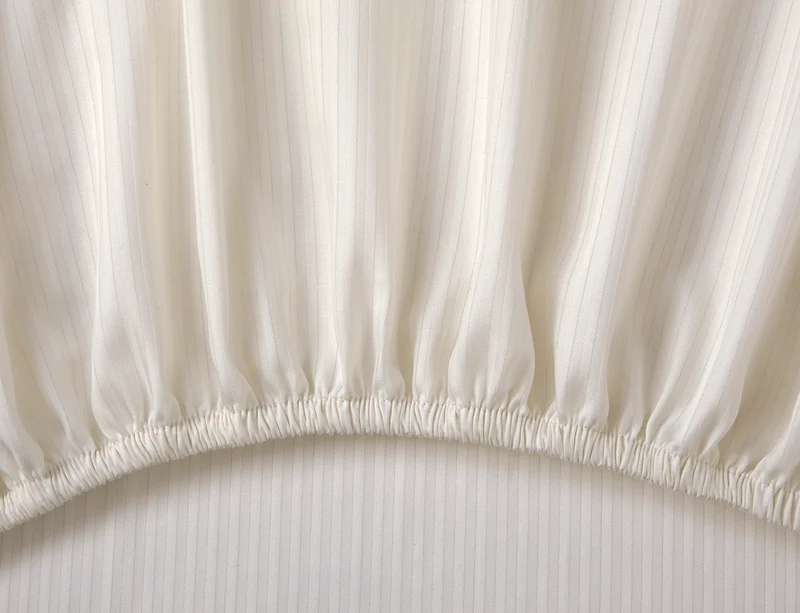 Drap housse Satin Jacquard - K HANADOT Blanc
