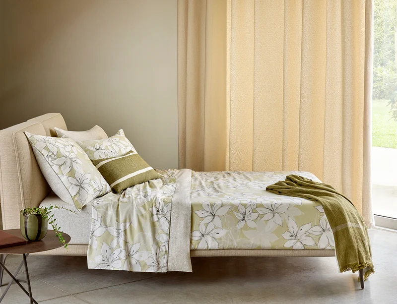 Drap housse Satin de coton - JADEITE BLOOM