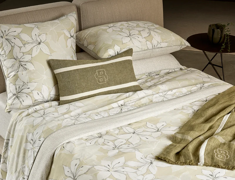 Drap housse Satin de coton - JADEITE BLOOM