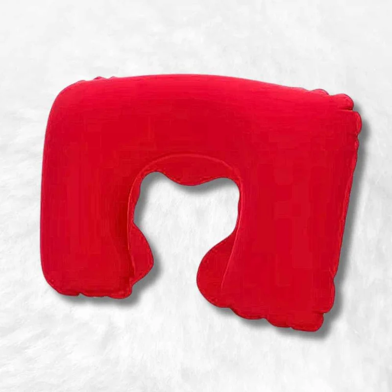 Coussin Avion Gonflable Confort rouge !