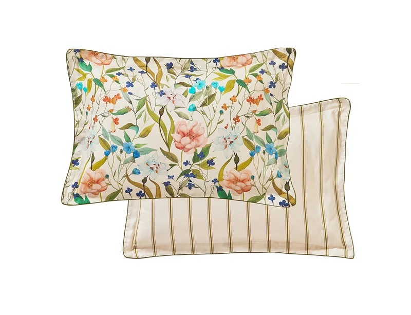 Taie d'oreiller Satin de coton - GIARDINO Naturel