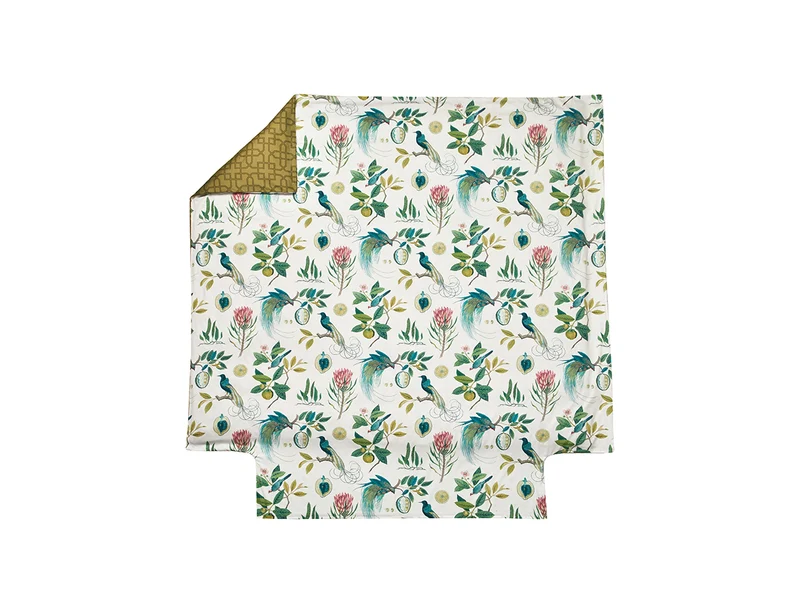 Taie de traversin satin de coton PARADESIA Ocre
