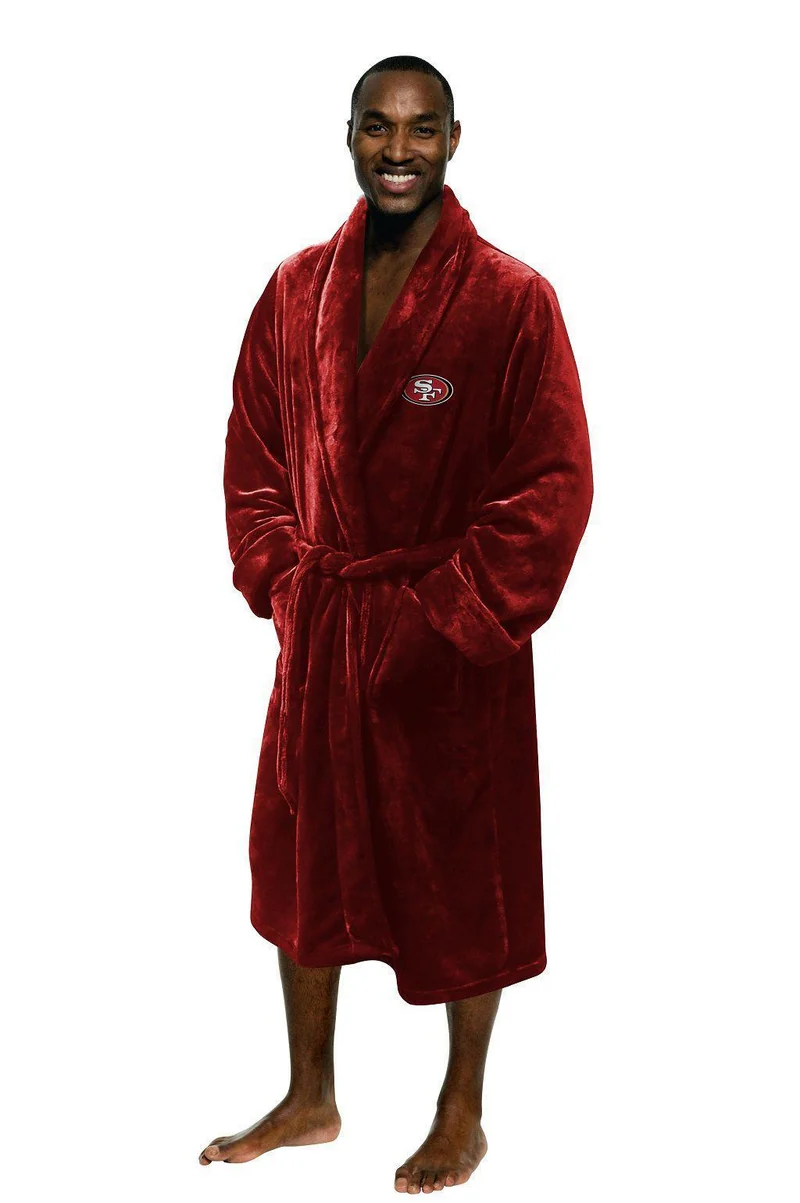 San Francisco 49ers Men's Silk Touch Plush Bath Robe
