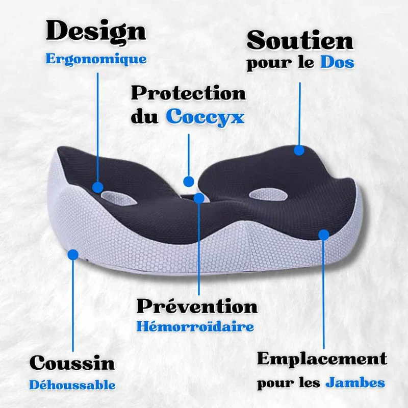 Coussin Ergonomique Hémorroïdes noir !