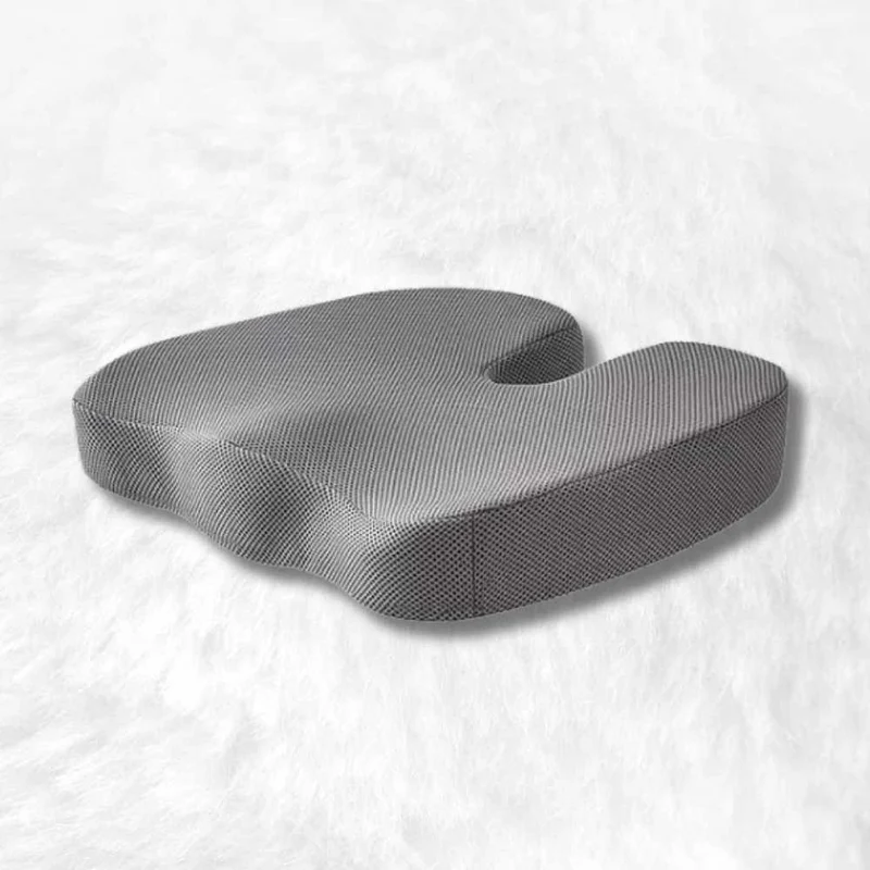 Coussin Coccyx mémoire de forme housse grise