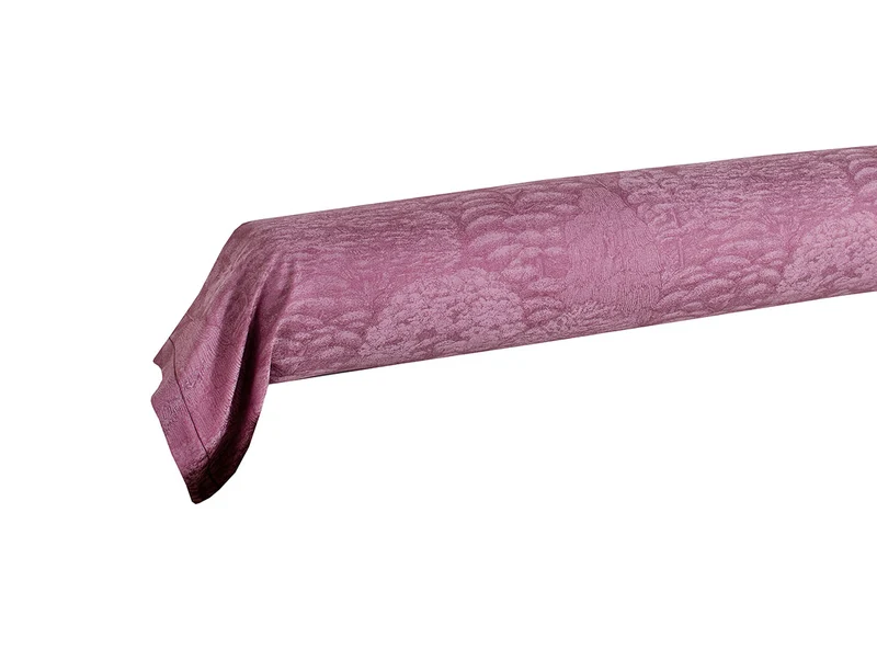 Drap plat satin jacquard - CANOPEE Prune