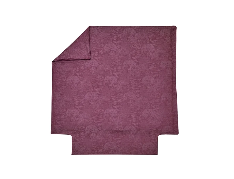 Drap plat satin jacquard - CANOPEE Prune