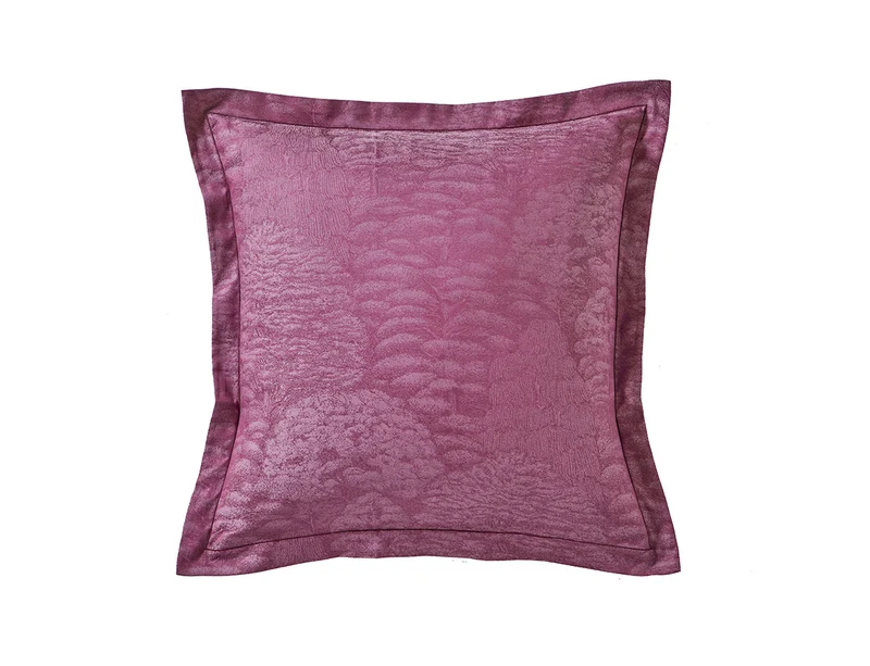Drap plat satin jacquard - CANOPEE Prune