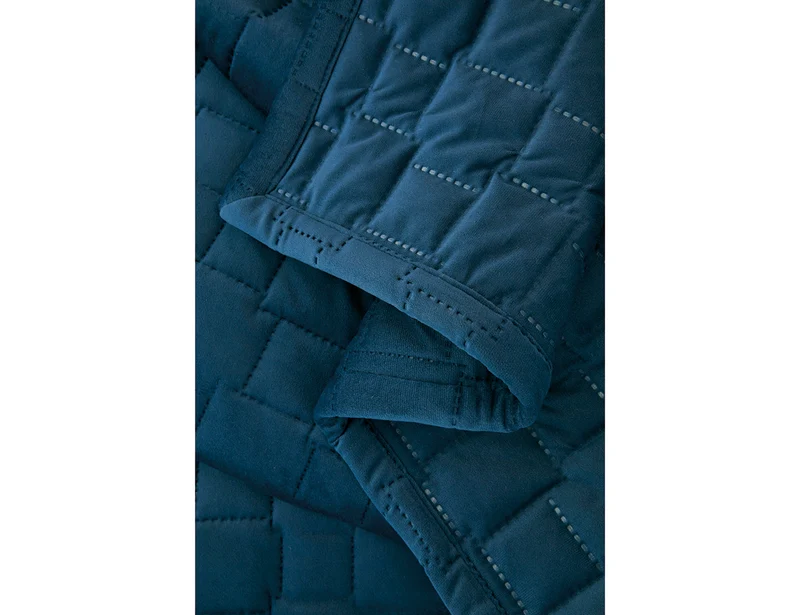 Dessus de lit Velours matelassé - SPIRIT Indigo