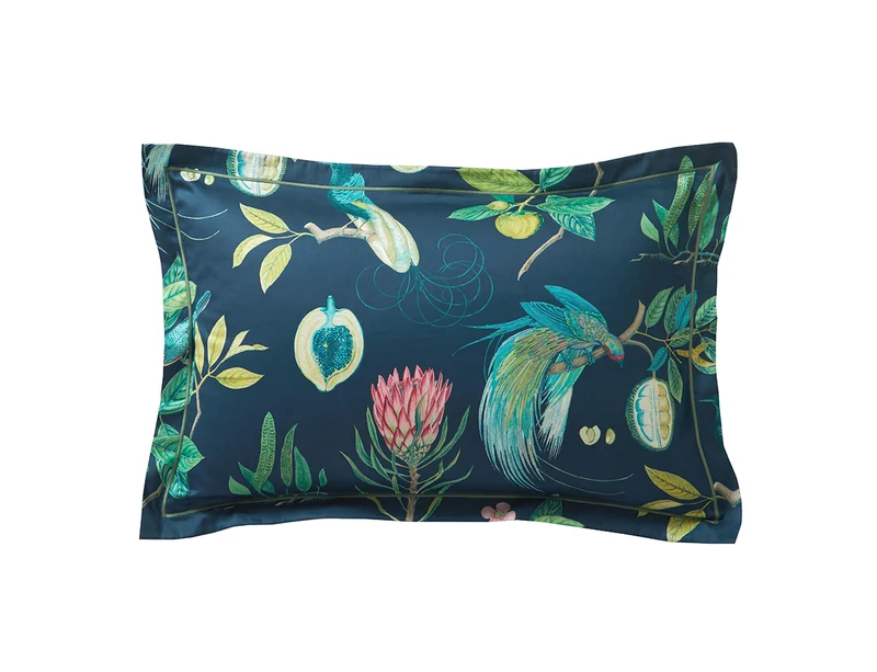 Taie de traversin satin de coton PARADESIA Emeraude