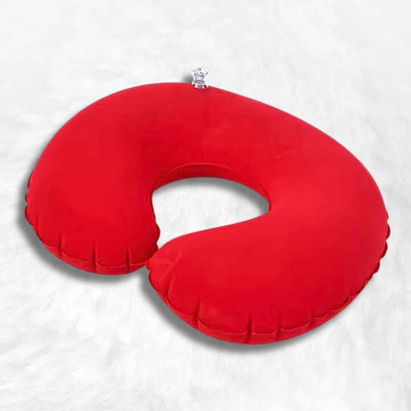 Coussin de Voyage Gonflable rouge !
