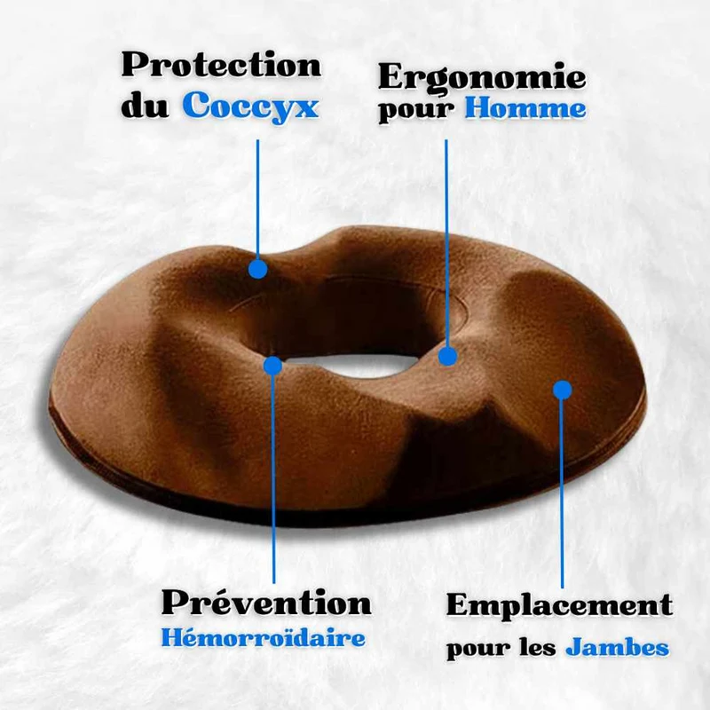 Coussin pour hémorroïdes homme marron !