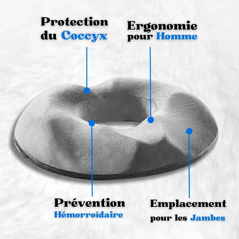 Coussin pour hémorroïdes homme gris !