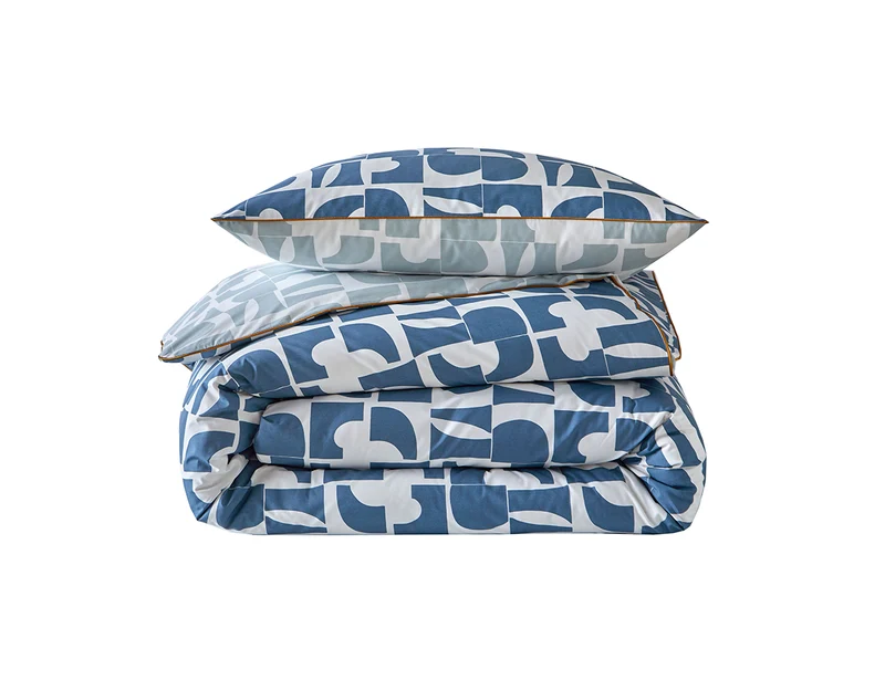 Housse de couette Percale de coton - CRAFT Bleu Paon