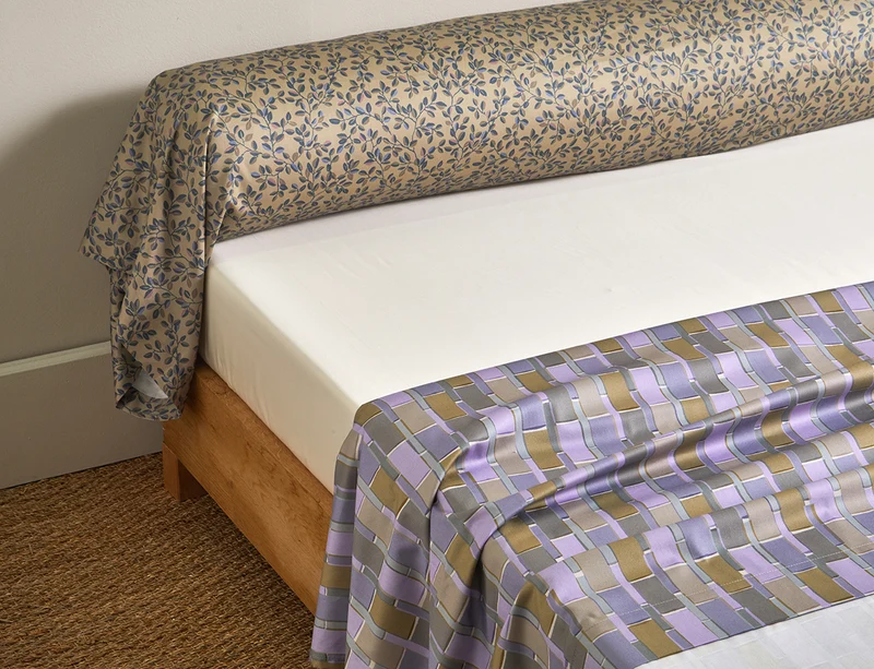 Taie de traversin Satin de coton - MIX AND MATCH Lilas