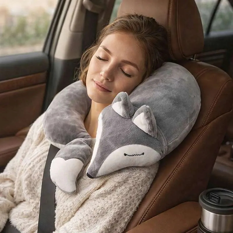 Coussin de Voyage renard gris !