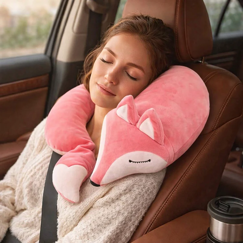 Coussin de Voyage renard rose !