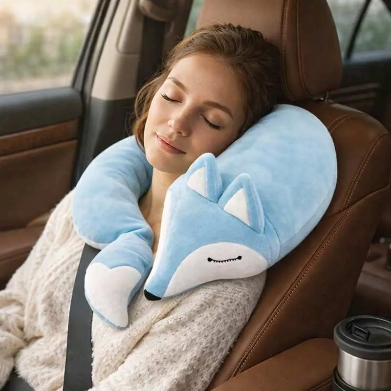 Coussin de Voyage renard bleu !