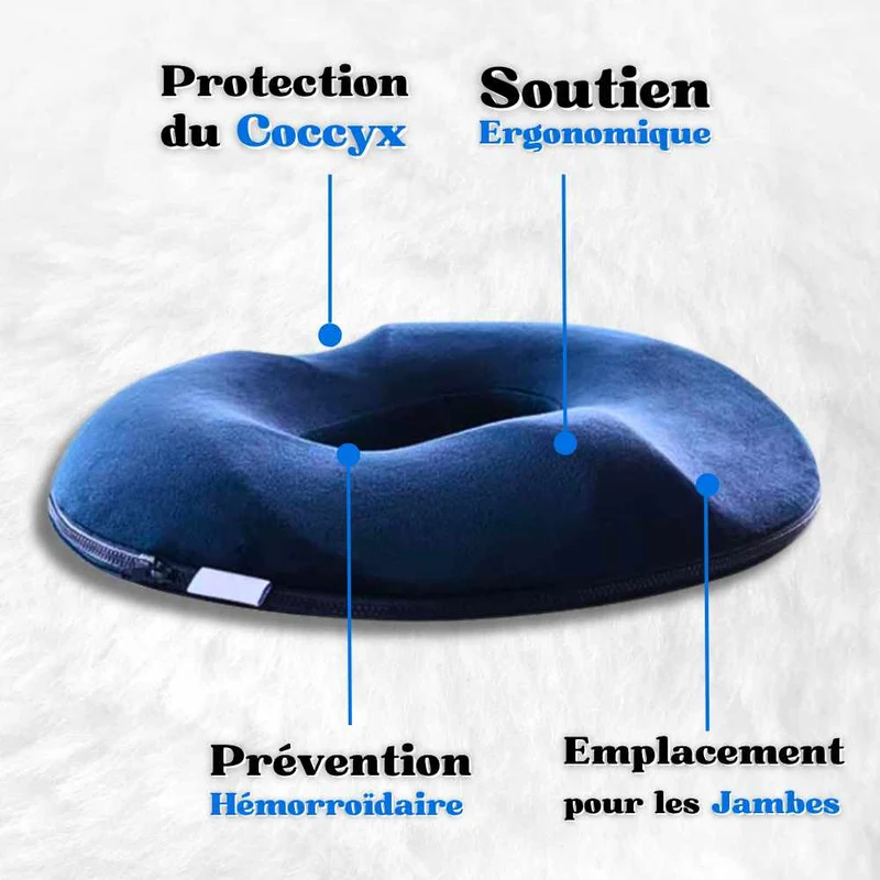 Coussin pour hémorroïdes femme bleu !