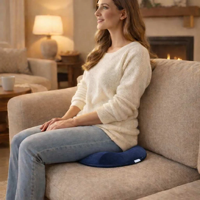 Coussin pour hémorroïdes femme bleu !