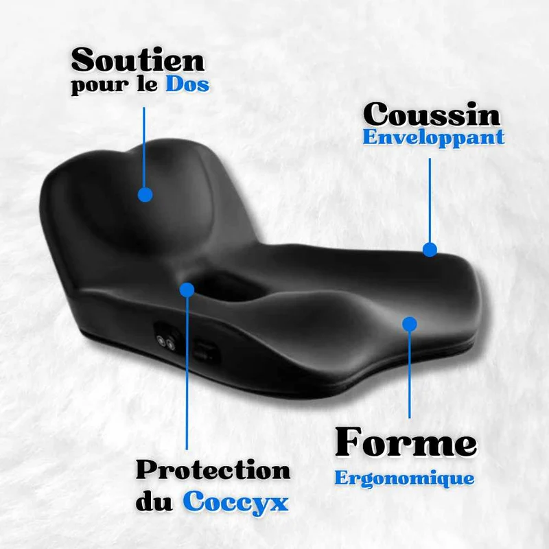 Coussin Coccyx massant pour voiture noir !