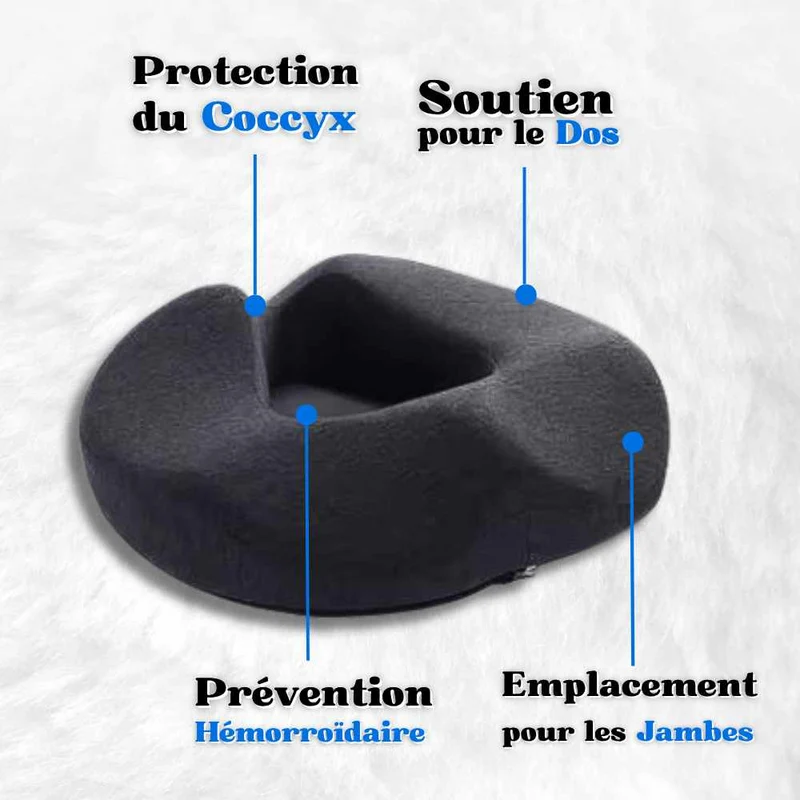 Coussin douleur coccyx & hémorroïdes noir !