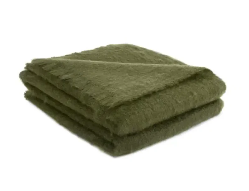 Plaid MOHAIR Kaki