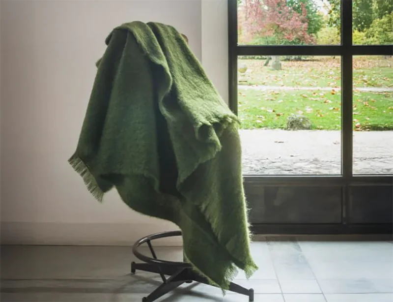 Plaid MOHAIR Kaki
