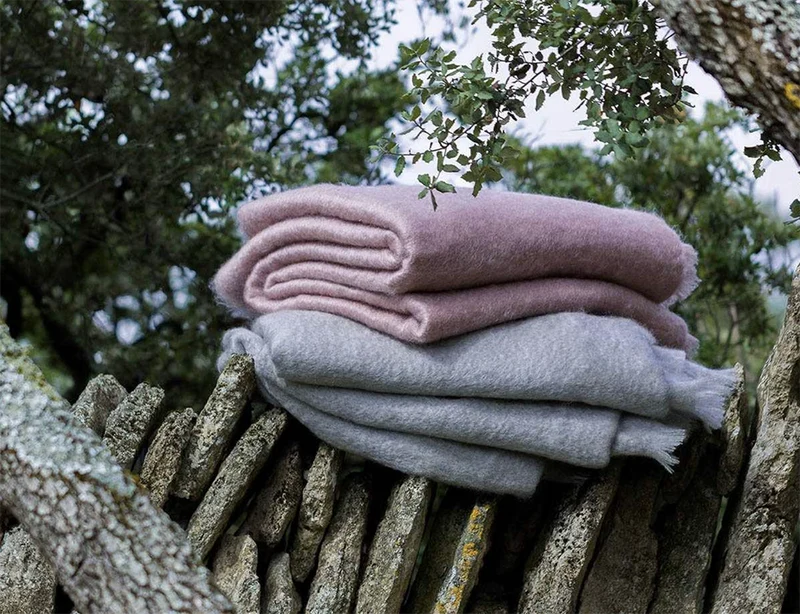 Plaid MOHAIR Ardoise