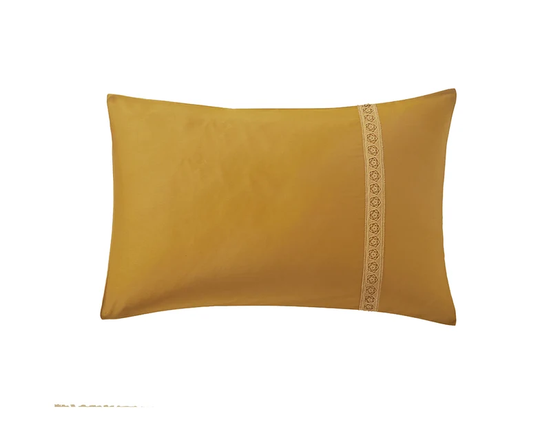 Taie d'oreiller Satin de coton - HERITAGE Ambre
