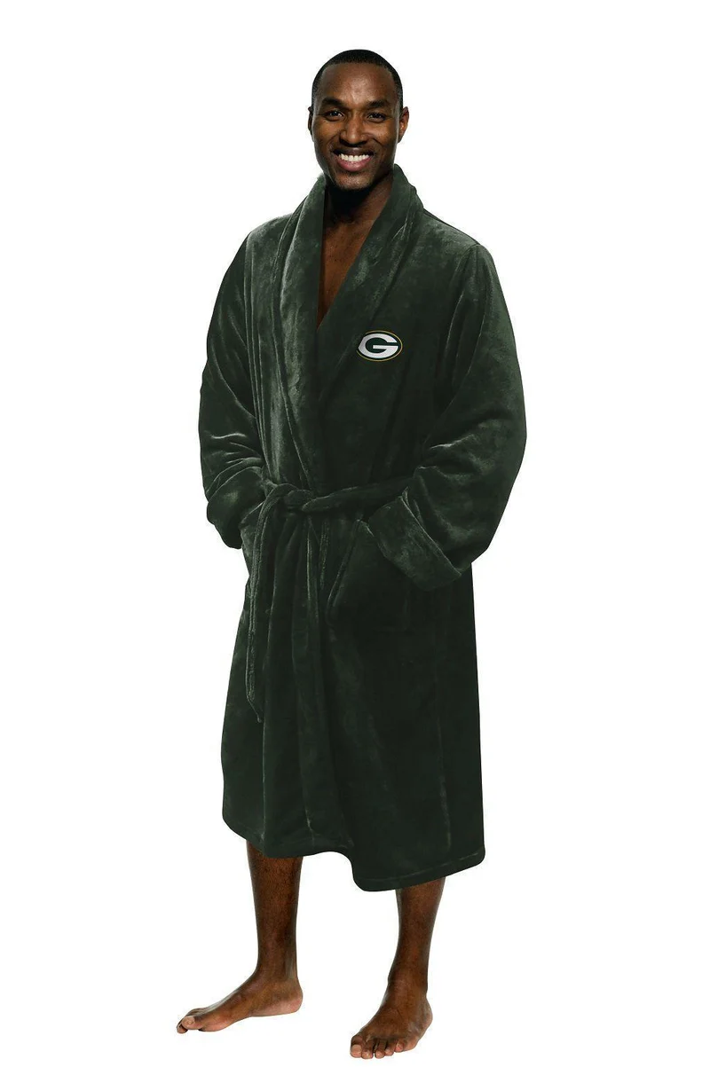 Green Bay Packers Men's Silk Touch Plush Bath Robe