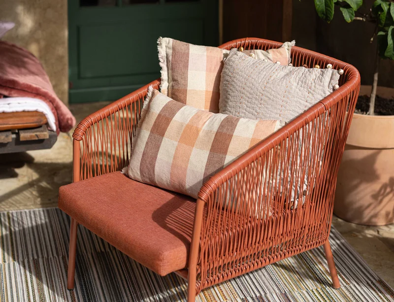 Coussin Imprimé - KATE Terra Cotta