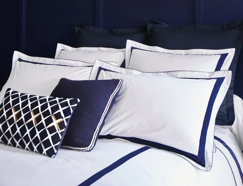 Housse de couette Percale - EGERIE Bleu Corinthe