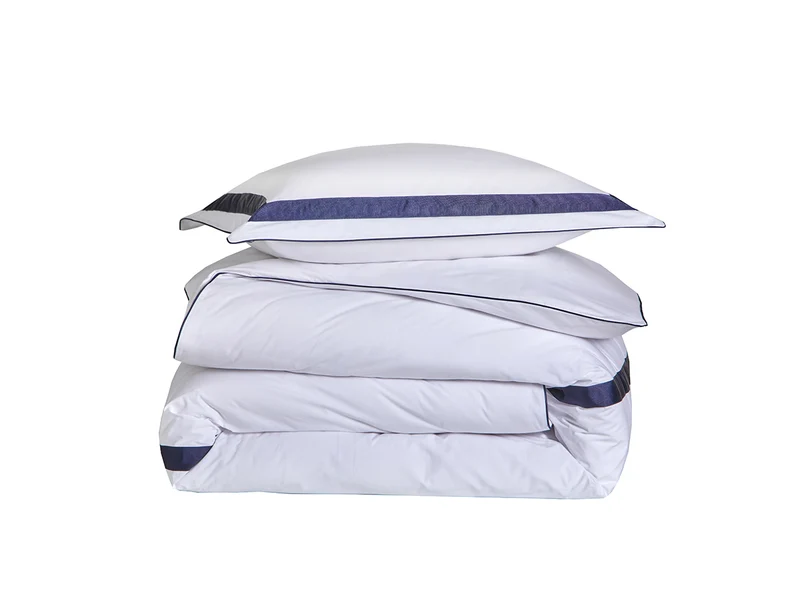 Housse de couette Percale - EGERIE Bleu Corinthe