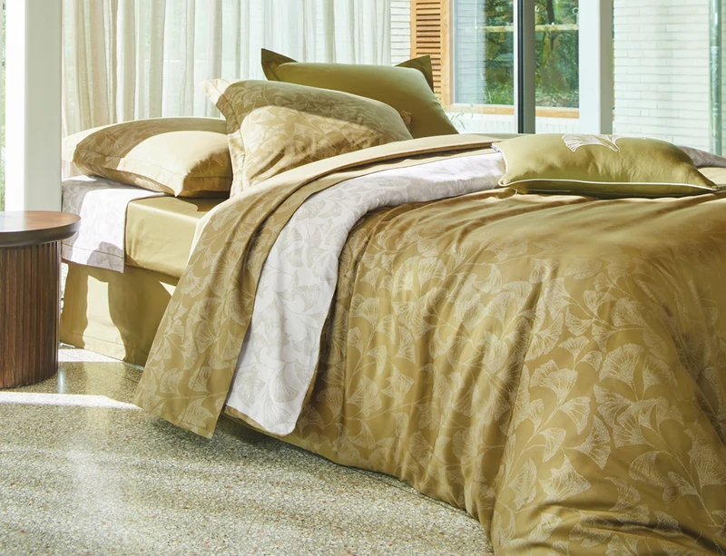 GINGKO Olive Satin Jacquard