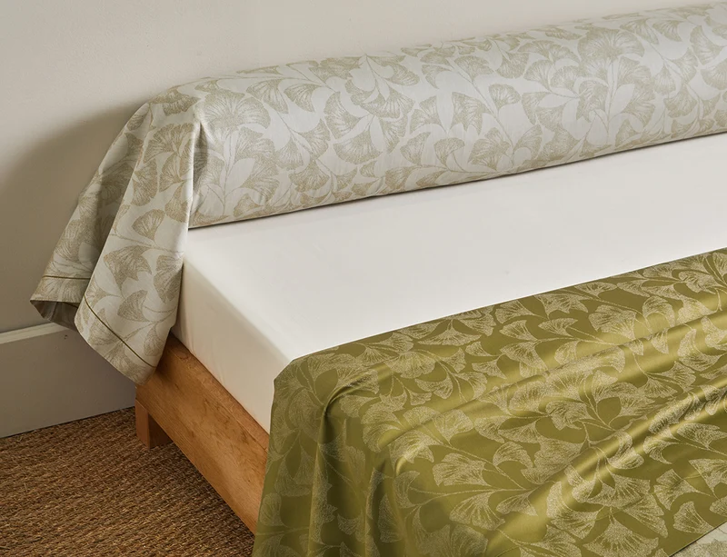 GINGKO Olive Satin Jacquard