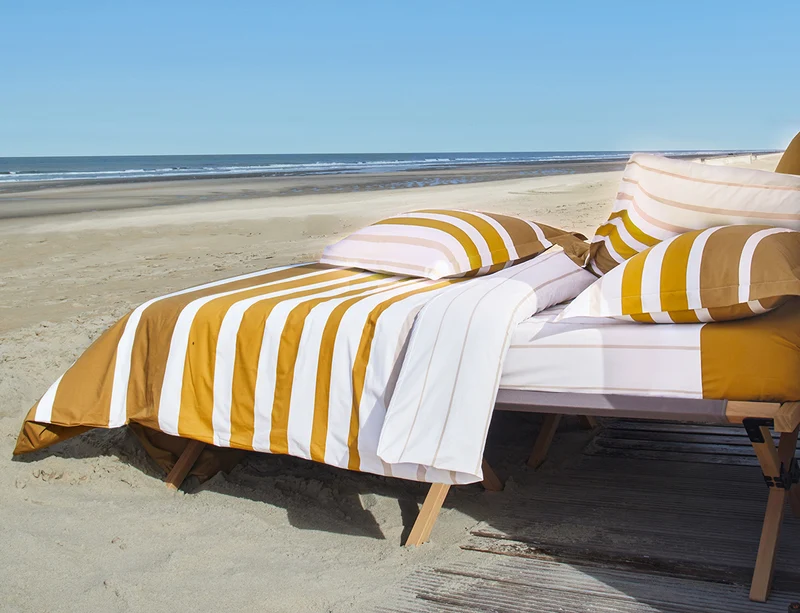 Housse de couette Percale de coton - GRAND LARGE Ocre