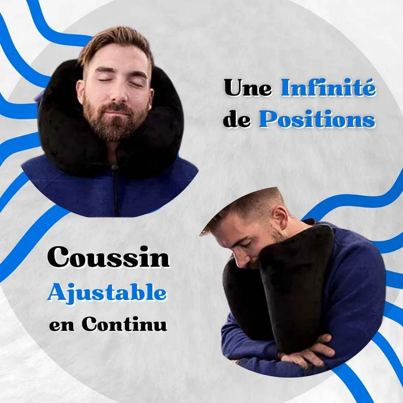 Coussin Cervical de Voyage bleu !