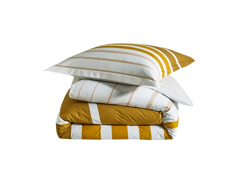 Housse de couette Percale de coton - GRAND LARGE Ocre