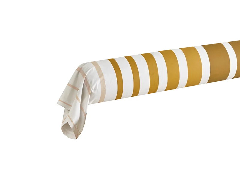 Taie de traversin Percale de coton - GRAND LARGE Ocre