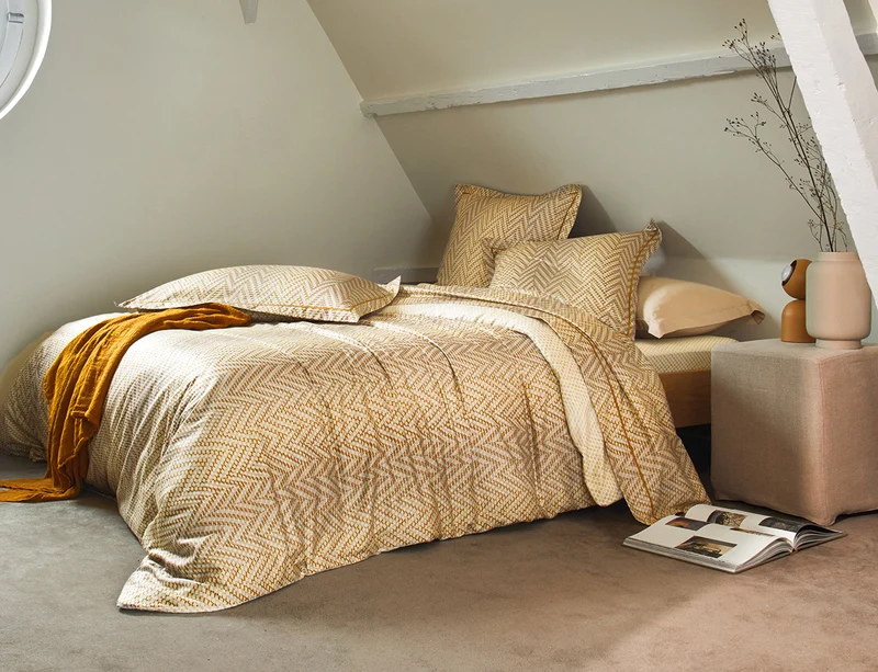 Drap plat Satin de coton - GRAVITY Dune