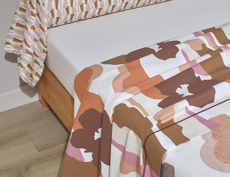 Taie de traversin Percale de coton - POP Terra Cota