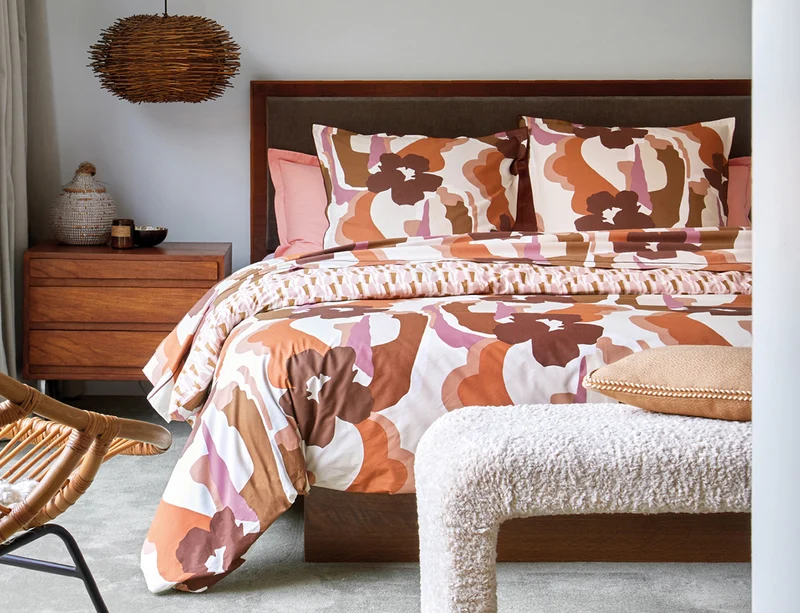 Taie de traversin Percale de coton - POP Terra Cota