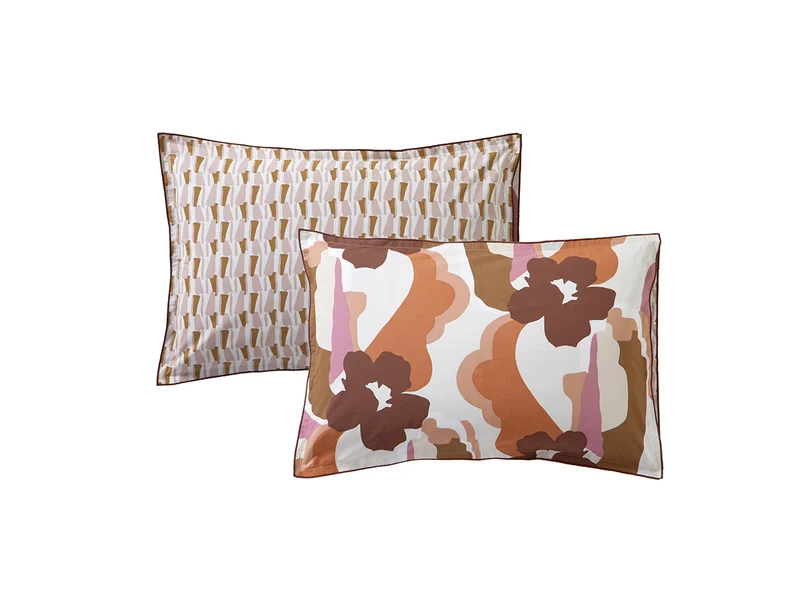 Taie d'oreiller Percale de coton - POP Terra Cota